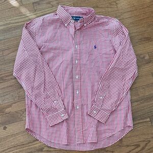 Ralph Lauren Men's Red Gingham Shirt Size Large Regular